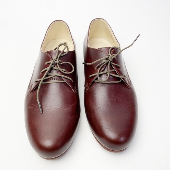 NEW Nisolo Women's Oliver Leather Oxford in Brandy, Size 7.5 EU 38 Leather Laced - Picture 3 of 8